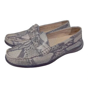 Cole Haan snake print comfort penny loafers 6
